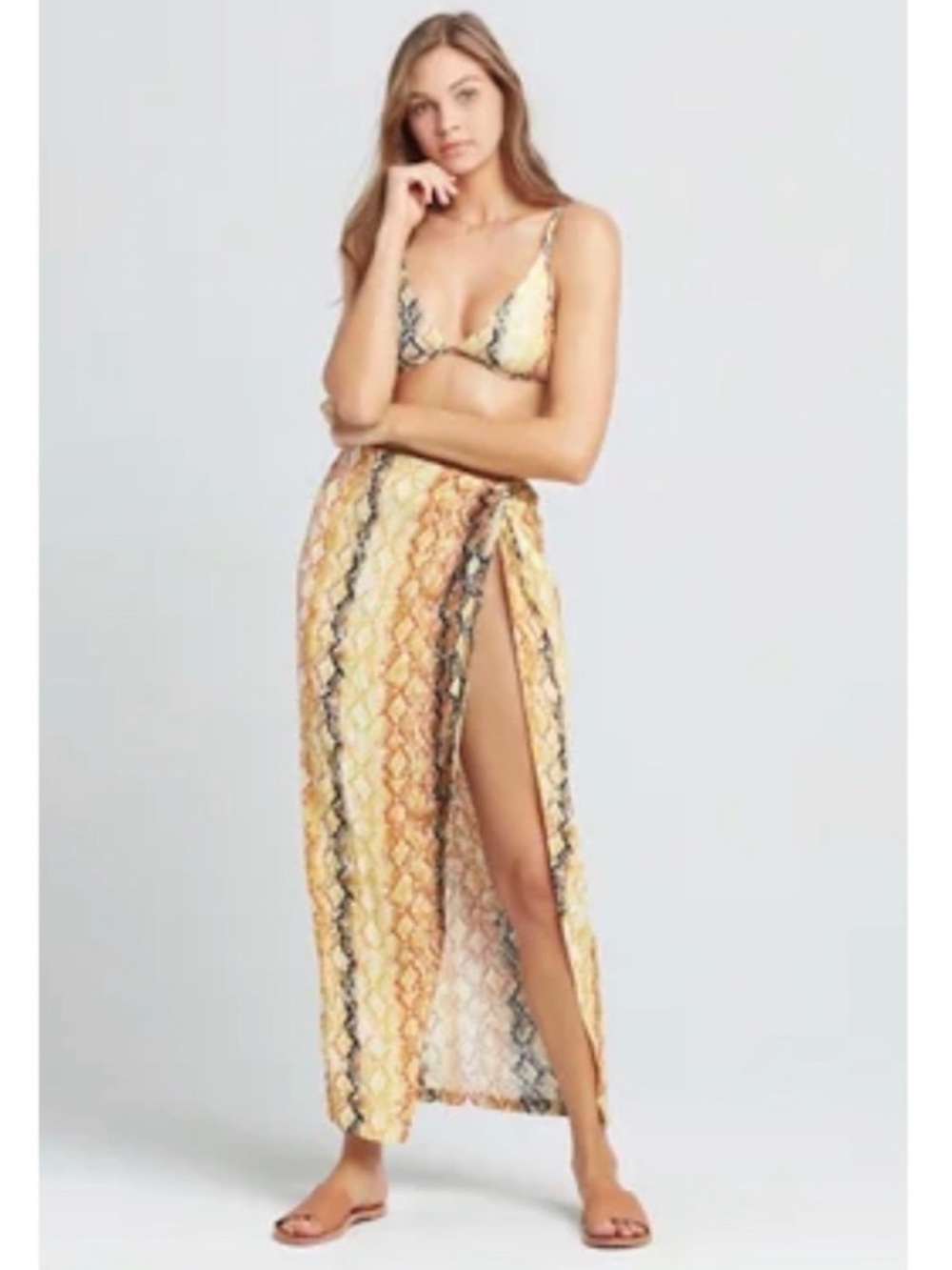 L*Space Snake Print Cover Up
